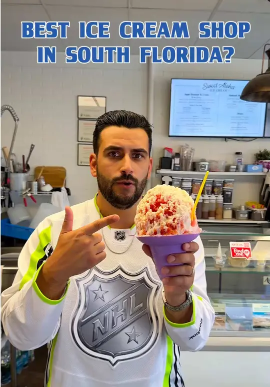 Sweet Aloha Ice Cream in Davie showing ice cream, shaved ice, review, video by mr.eats305 on TikTok