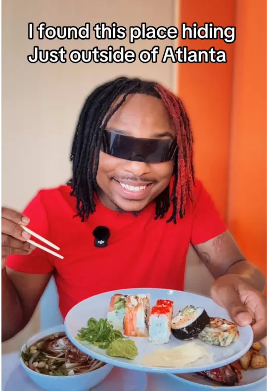 Sweet Cherry Buffet in Tucker showing buffet, mongolian grill, sushi bar, pho, video by jbgotitmusic on TikTok