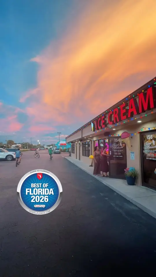 Sweet Melissa’s Restaurant in Fort Myers showing award, best of florida, video by Sweet Melissa's Ice Cream Shoppe on Facebook
