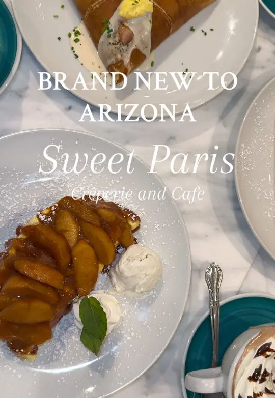 Sweet Paris Crêperie & Café in Coral Gables showing cafe, crêperie, video by gabbycaneat on TikTok