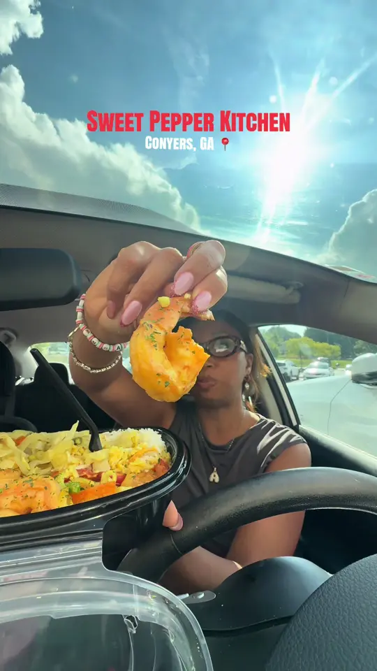 Sweet Pepper Kitchen in Stonecrest showing food, shrimp, video by aminahtiyee on TikTok