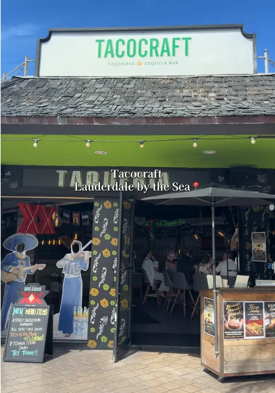 Taco Craft in Fort Lauderdale showing review, chicken nachos, baja fish taco, video by eatwithbecks on TikTok