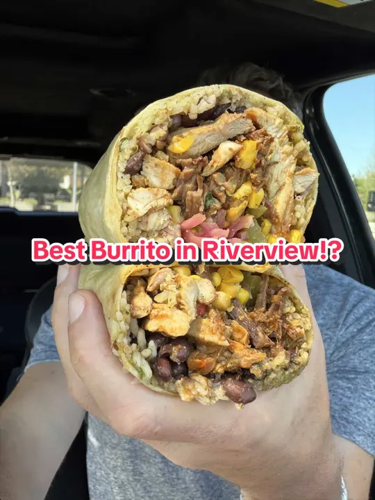 Taco Dirty in Riverview showing review, burritos, video by foodiejustice on TikTok