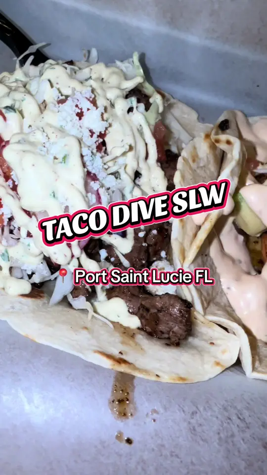 Taco Dive in Vero Beach showing review, restaurant visit, video by mamaeatsworld on TikTok
