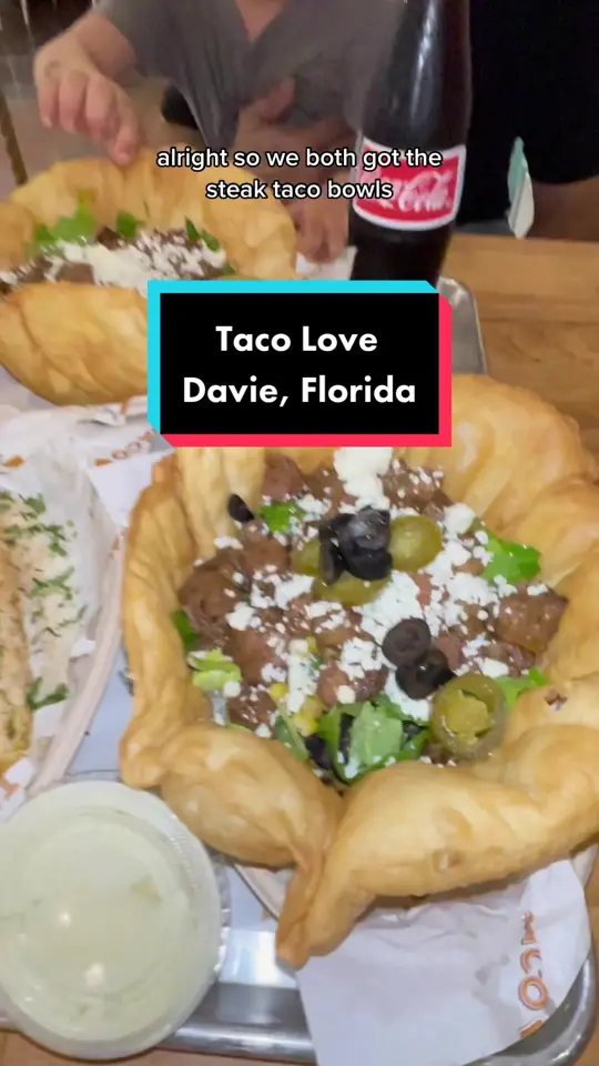 Taco Love in Davie showing taco, restaurant review, video by theeverywherefamily on TikTok