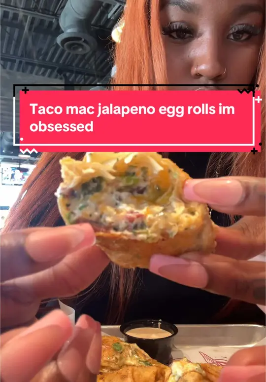 Taco Mac McDonough in McDonough showing food, jalapeño egg rolls, video by ayyooprincess on TikTok