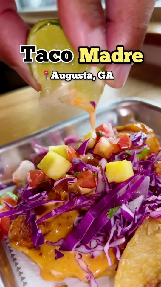 Taco Madre in Augusta showing visit, tacos, video by thisisaugusta on TikTok