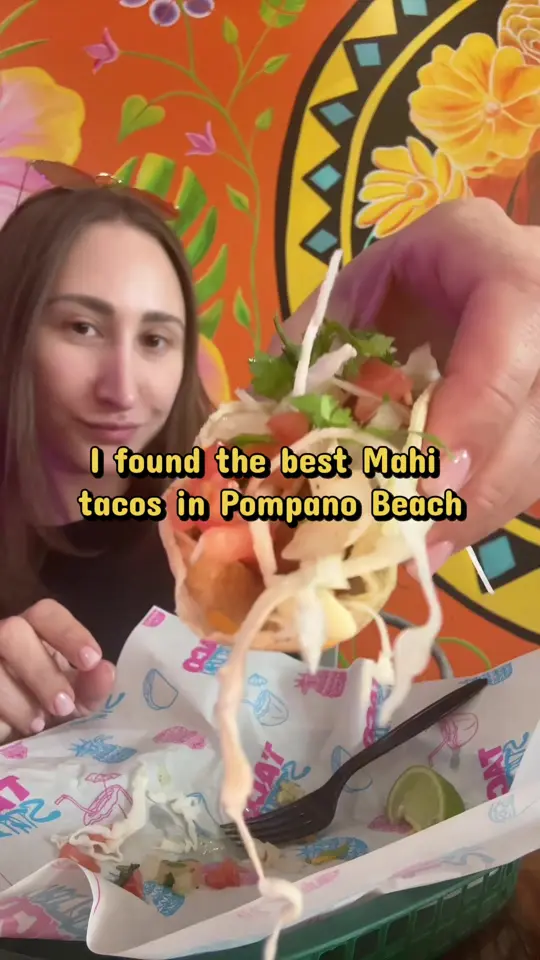  in Florida showing review, grilled mahi on a corn tortilla, video by natgents on TikTok