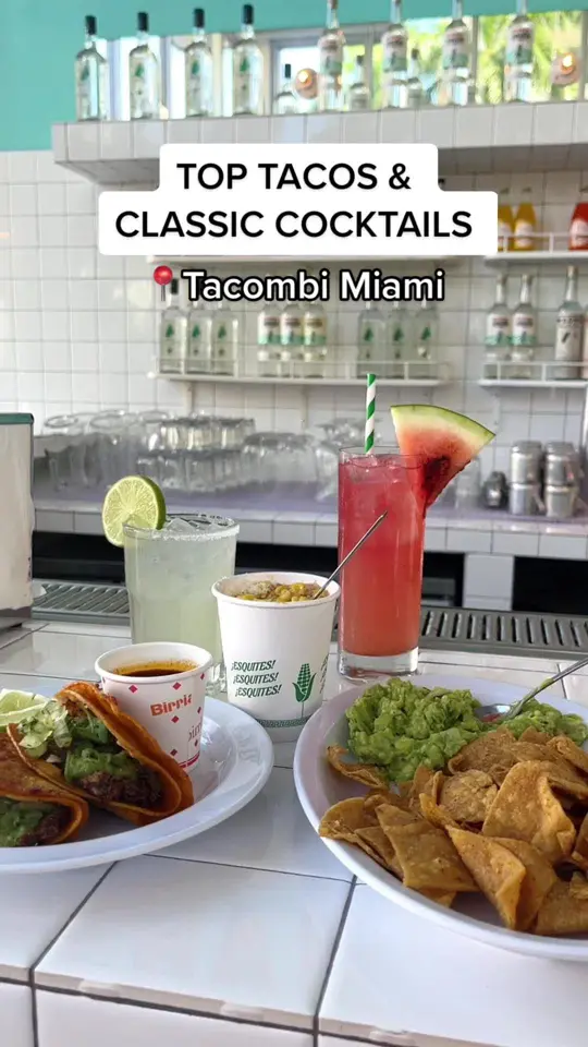 Tacombi in Miami showing cocktail, happy hour, video by tacombi_official on TikTok