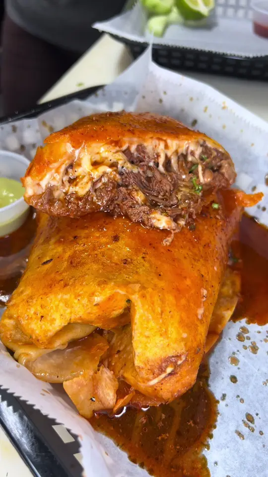 Tacos Angel in Fort Walton Beach showing food, burrito, birria, video by tacos_angel on TikTok