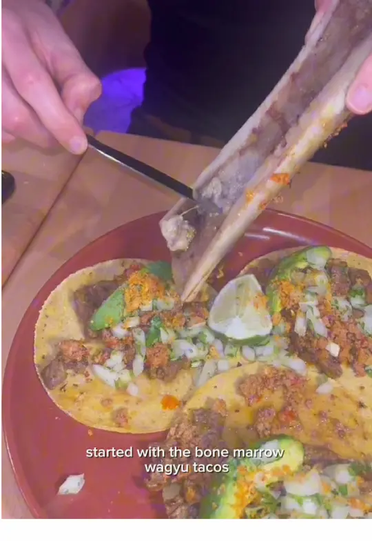 Tacos del Cartel in West Palm Beach showing food review, tacos, wagyu, video by j.dovalle1 on TikTok