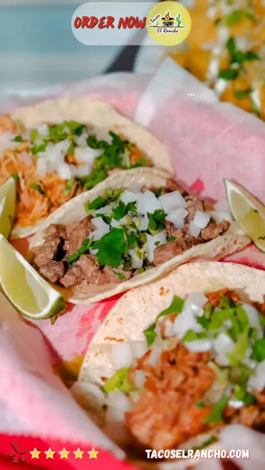  in Florida showing authentic street tacos, carne asada, al pastor, video by Tacos el Rancho 4 on Facebook