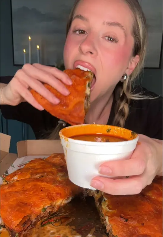 Tacos La Villa in Smyrna showing birria pizza, carnitas tacos, pupusas, ceviche, steak nachos, agua frescas, video by daseycaviseats on TikTok