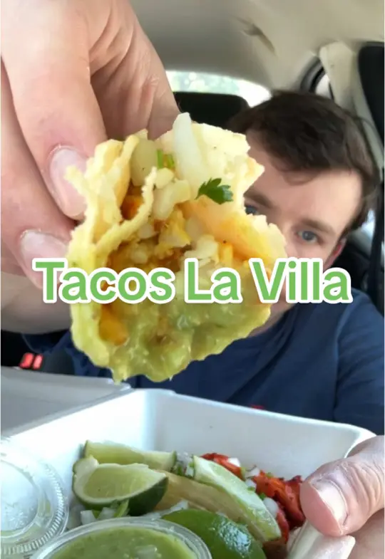 Tacos La Villa in Smyrna showing food review, tacos, video by dirtycoggins on TikTok