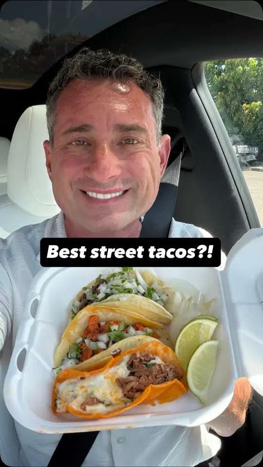 Tacos Las Californias in Tampa showing food review, birria tacos, carne asada tacos, al pastor tacos, video by Foodie Justice on Facebook