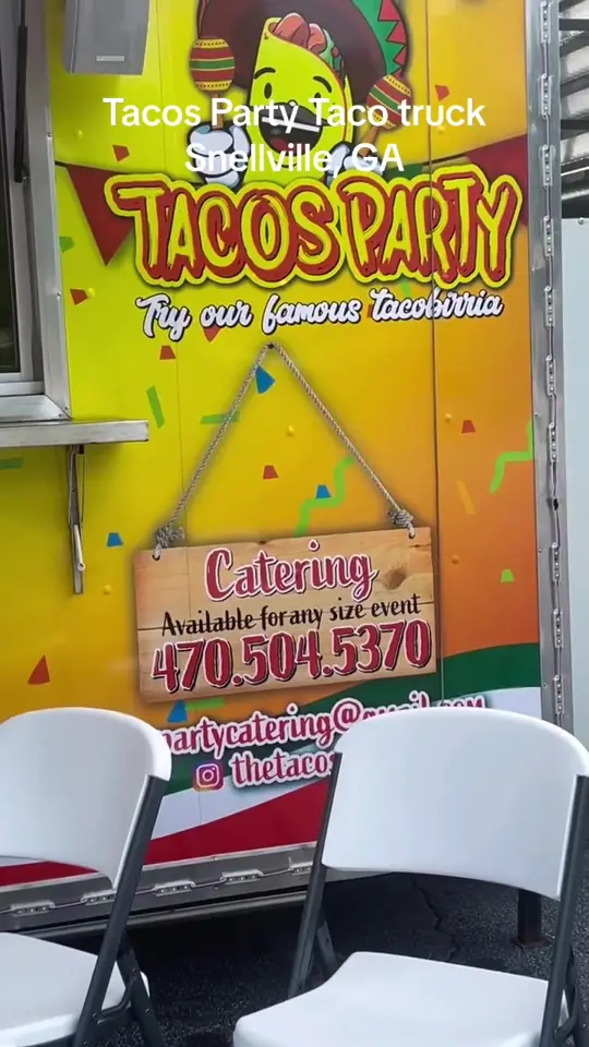 Tacos Party in Loganville showing food review, taco truck, video by whatyoucookinggirl on TikTok