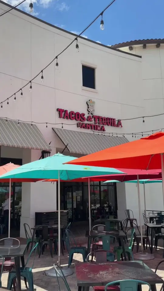 Tacos & Tequila Cantina in Naples showing drink, soft serve margarita, venue visit, video by stayandsavorswfl on TikTok