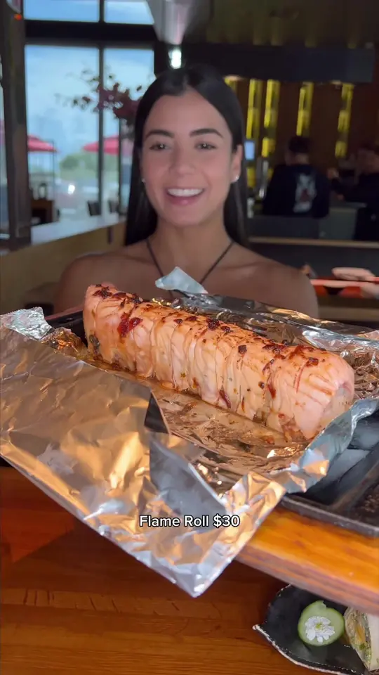 Taikin Sushi Asian Cuisine in Doral showing appetizers, tuna tartare, crispy octopus chicharron, ceviche mixto, hamachi truffle tiradito, rosa roll, video by gabrielaromeros on TikTok