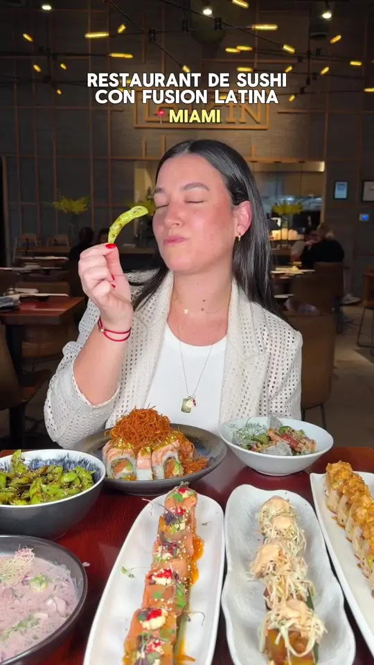 Taikin Sushi Asian Cuisine in Doral showing restaurant review, sushi roll, irenko roll, rosa roll, octopus tiradito, nippon antojitos, new york strip, video by comidisa on TikTok