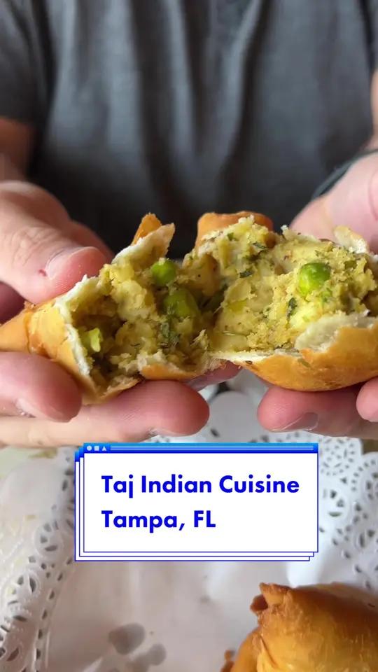 Taj-Indian Cuisine in Tampa showing review, indian cuisine, butter chicken, video by thisbabeeats on TikTok