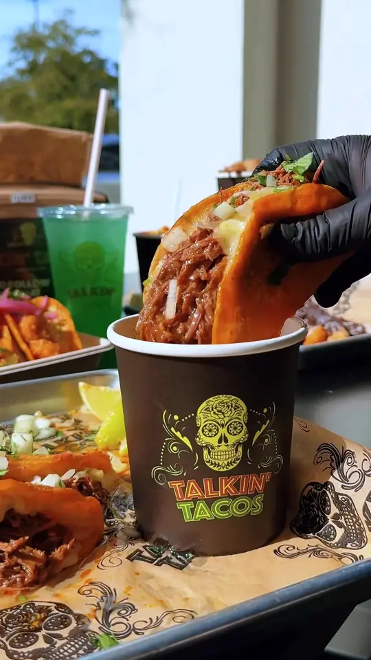  in Florida showing opening announcement, venue, video by Talkin' Tacos on Facebook