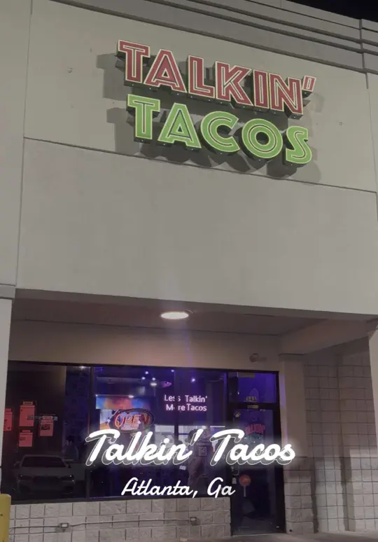 Talkin' Tacos Buckhead in Atlanta showing visit, review, video by kennonpluto on TikTok
