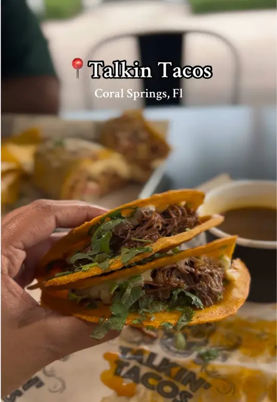 Talkin' Tacos Miramar in Miramar showing halal tacos, burritos, video by halalbitesfl on TikTok