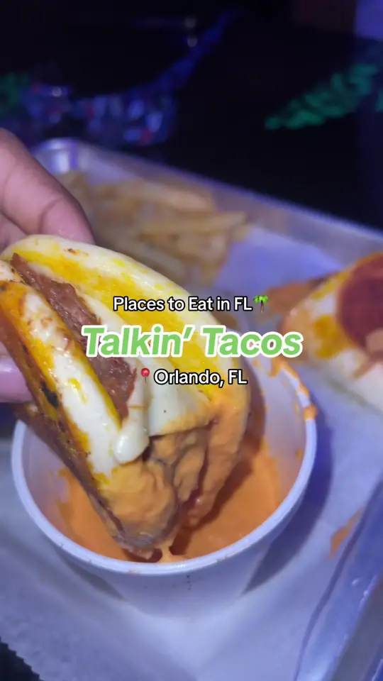 Talkin Tacos in Orlando showing restaurant visit, tacos, video by kaymarie023 on TikTok