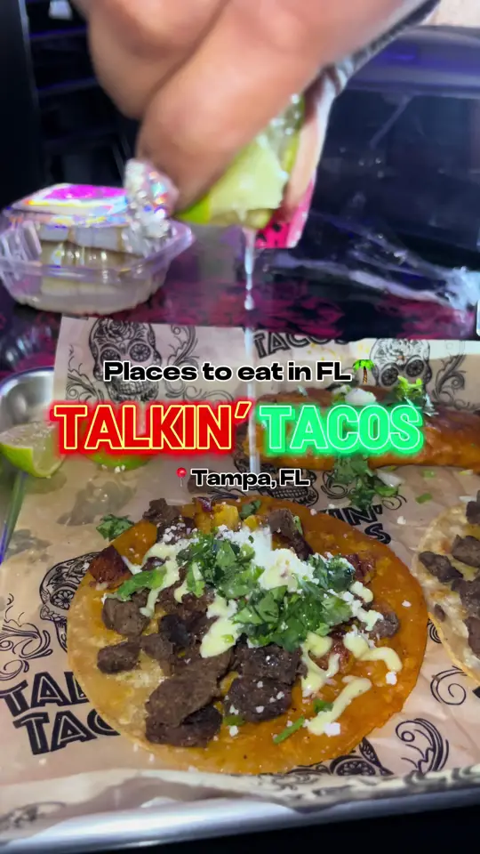Talkin' Tacos Wellington in Wellington showing restaurant visit, taco spot, soft opening, grand opening announcement, video by kaymarie023 on TikTok