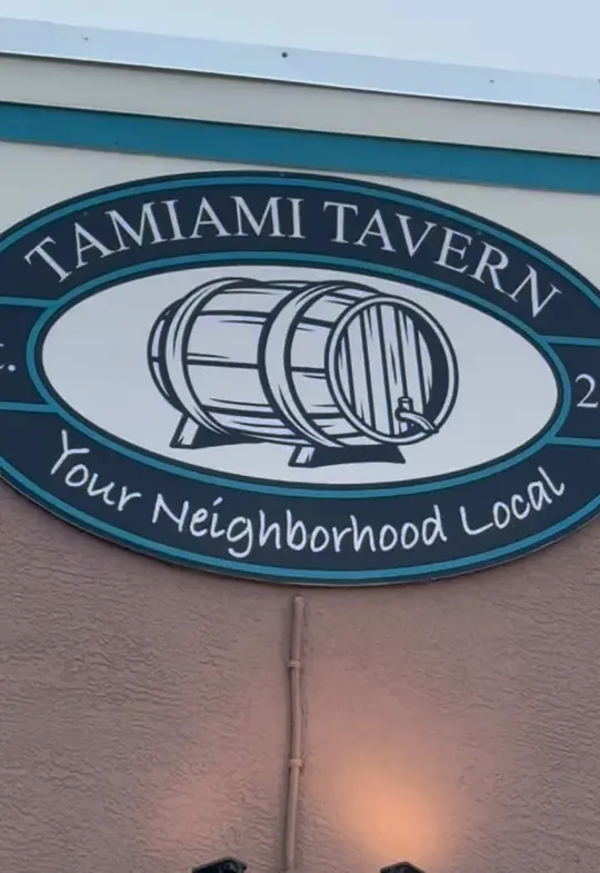 Tamiami Tavern Punta Gorda in Florida showing bar, grill, video by shorelineandwaves on TikTok
