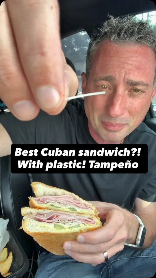 Tampeño Fish And Meat Market in Tampa showing food, cuban sandwich, fries, video by Foodie Justice on Facebook