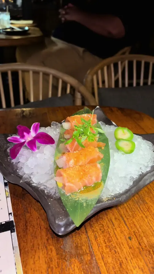 Tanuki River Landing in Miami showing sushi, tanuki river landing, video by yummimiami on TikTok