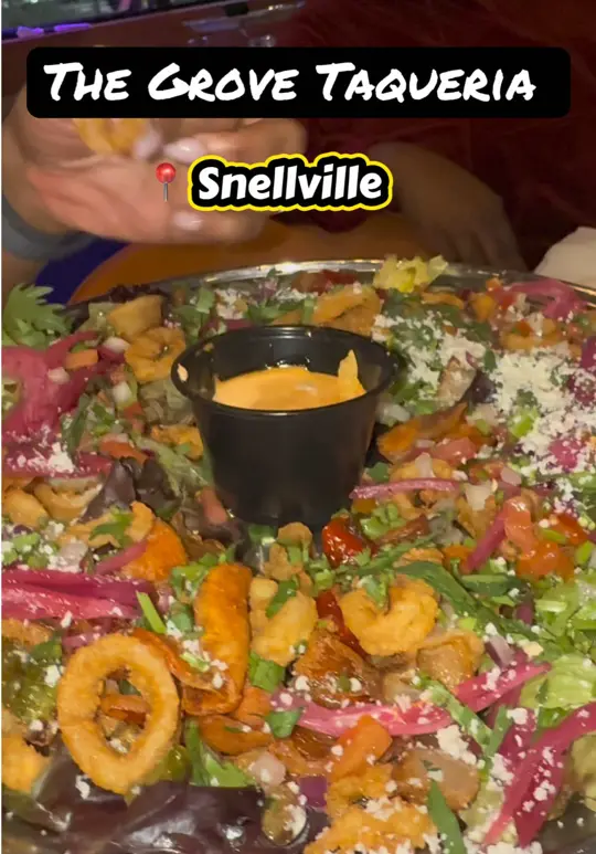 Taqueria Authentic in Snellville showing mexican food, tacos, drinks, atmosphere, review, video by theflavorfuladventures on TikTok
