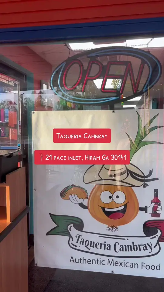 Taqueria Cambray in Hiram showing birriatacos, birriaquesadilla, video by anairis.kithanna on TikTok
