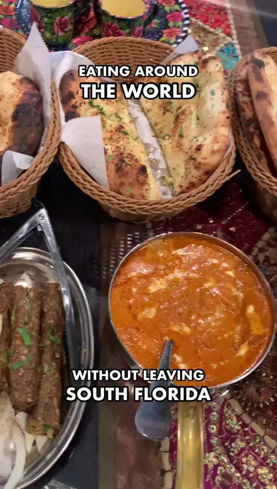 Tarka Karahi and Kabab House in Coral Springs showing review, mutton karahi, chicken tikka, parkora, naans, video by Josiah Eats on Facebook