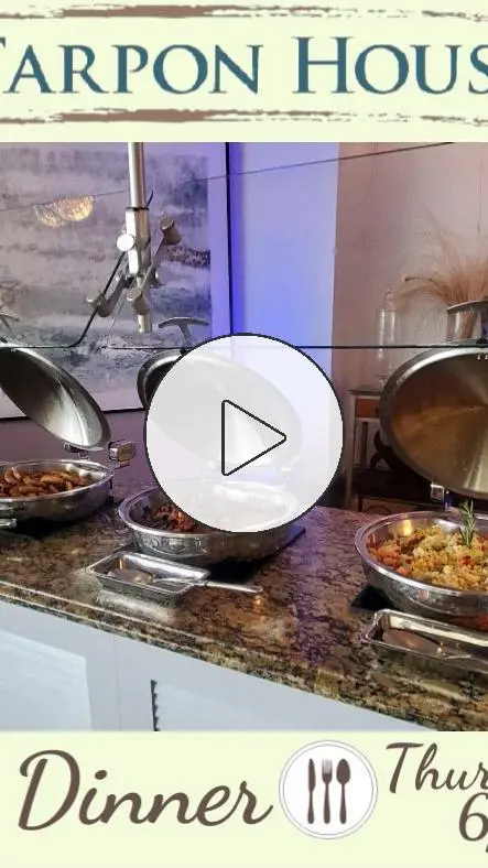Tarpon House in Fort Myers showing dinner buffet, food, video by Marriott Sanibel Harbour Resort & Spa on Facebook