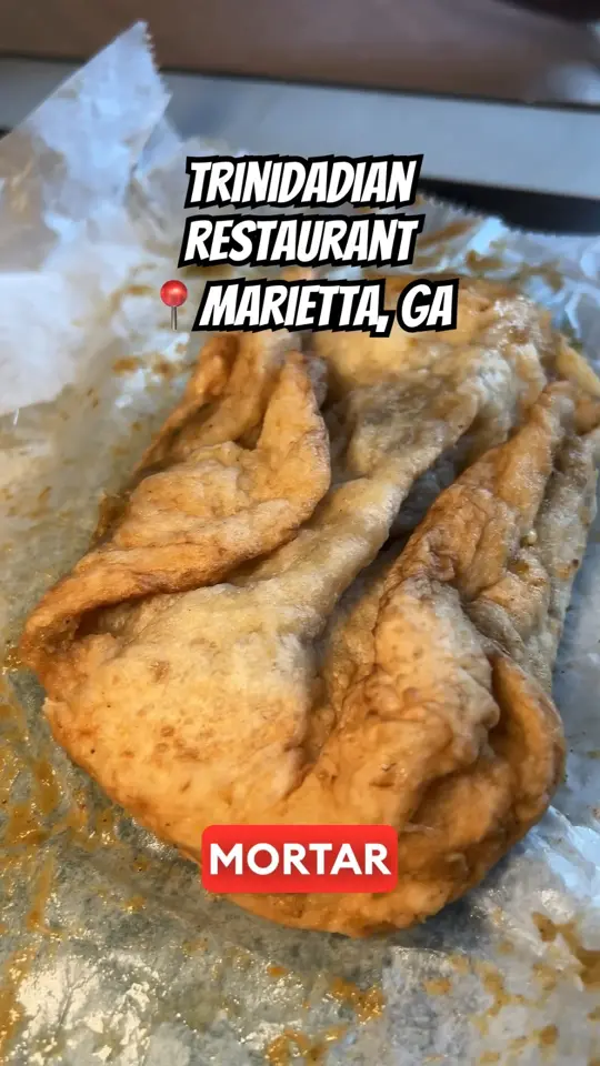 Tassa's Roti Shop in Marietta showing food, trinidadian food, video by Busy Bea Travels on YouTube