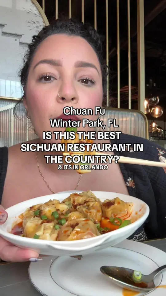 Taste of Chengdu in Orlando showing review, michelin guide spot, video by beercutieandfoodie on TikTok