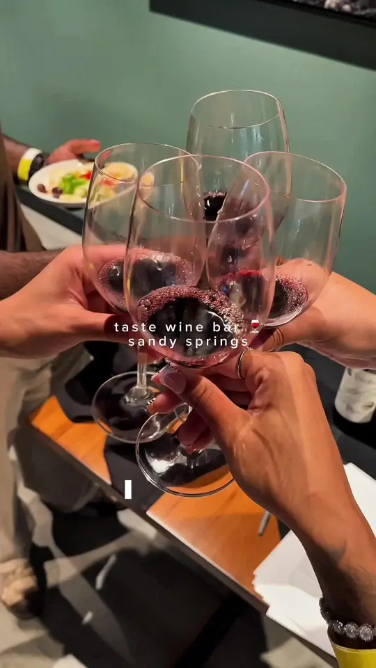 Taste Wine Bar and Market in Atlanta showing visit, grand opening, video by cianahmona on TikTok