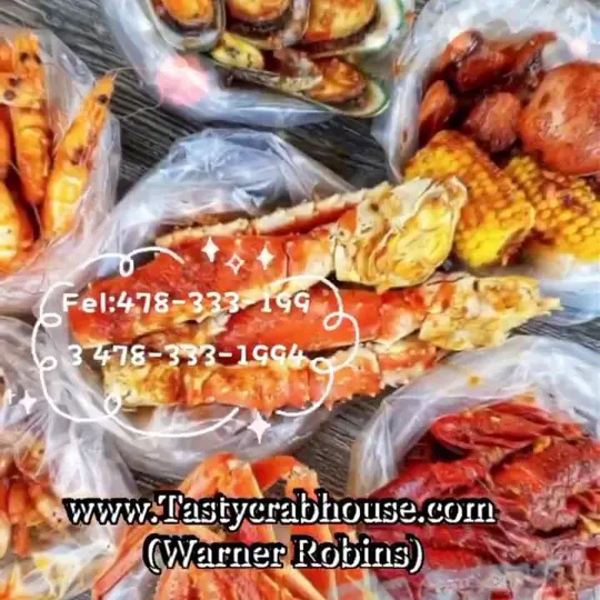 Tasty Crab House in Warner Robins showing takeout, delivery, video by Warner Robins Tasty Crab House on Facebook