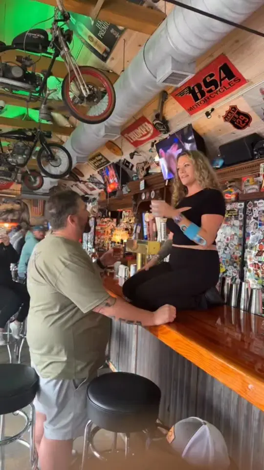 Tattoos and Scars Saloon in Key West showing drink, double slap shots, video by Tattoos & Scars Saloon - Key West on Facebook
