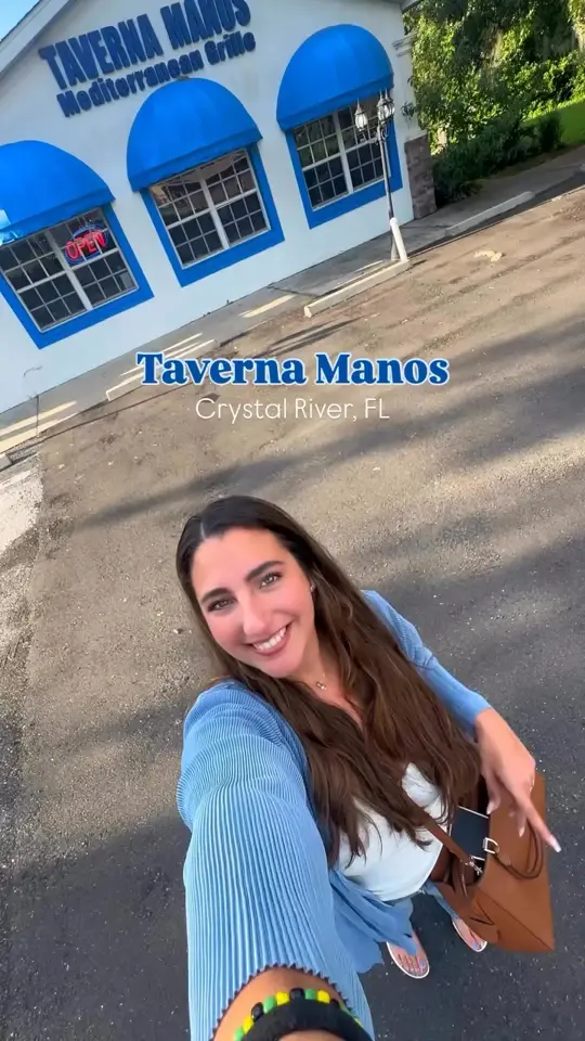 Taverna Manos in Crystal River showing review, video by Manos Voice on Facebook