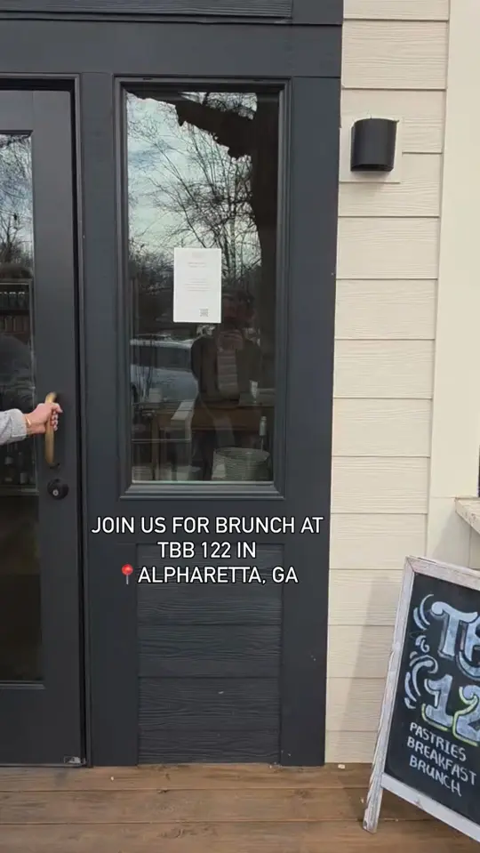 TBB 122 in Alpharetta showing brunch, pastries, sugar cookies, chicken pot pie, video by Awesome Alpharetta, Georgia on Facebook