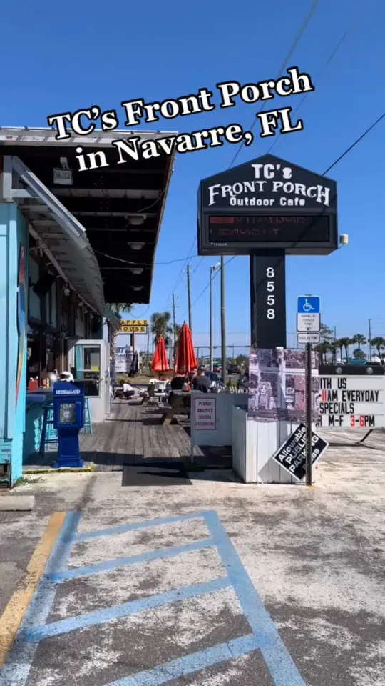 TC's Front Porch in Navarre showing visit, atmosphere, video by conniewalker850 on TikTok
