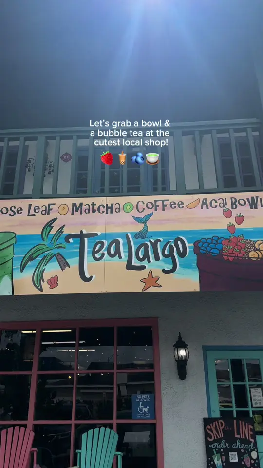 Tea Largo Beverage & Bowls in Lakeland showing beverage, bubble tea; beverage, matcha; beverage, smoothie; beverage, coffee; food, superfood bowl, video by tealargo on TikTok