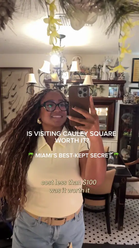 Tea Room Miami at Cauley Square in Miami showing tea room, coconut cake, atmosphere, visit, video by itsdejamichelle on TikTok