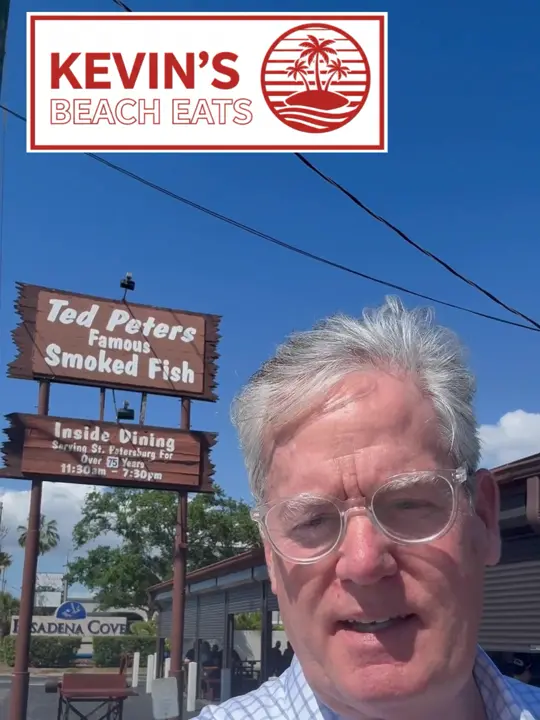 Ted Peters Famous Smoked Fish in St. Petersburg showing review, smoked salmon, german potato salad, video by kevinmeadgulfbeaches on TikTok