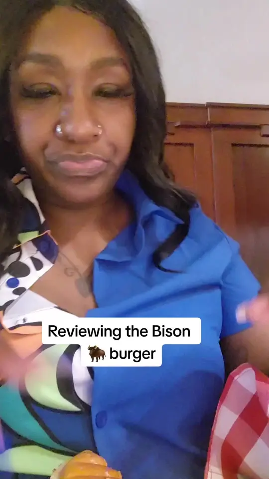 Ted's Montana Grill in Peachtree City showing review, bison burger, video by chocolatethicktoker on TikTok