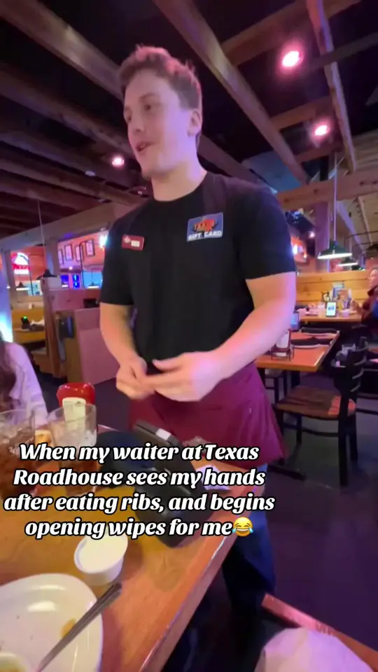 Texas Roadhouse in Rome showing visit, employee interaction, video by _mrs.abrams on TikTok