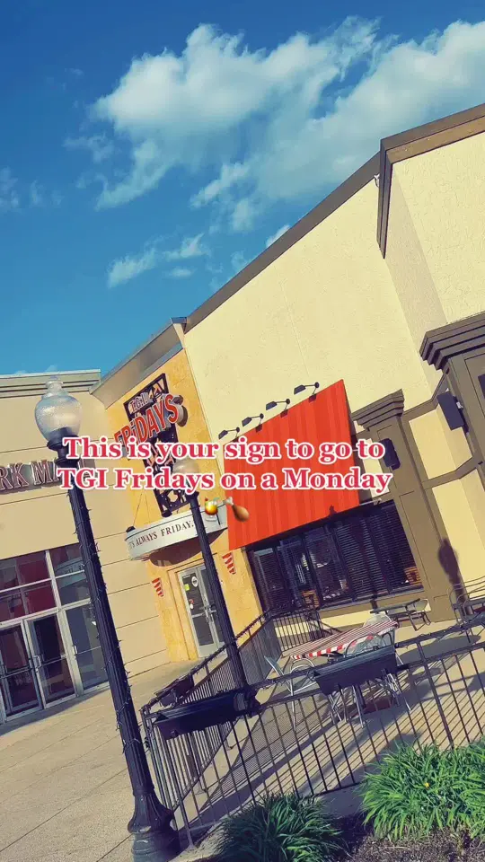 TGI Fridays in Orlando showing food, 50 cent wings, drinks, deals, video by seeyakiya on TikTok